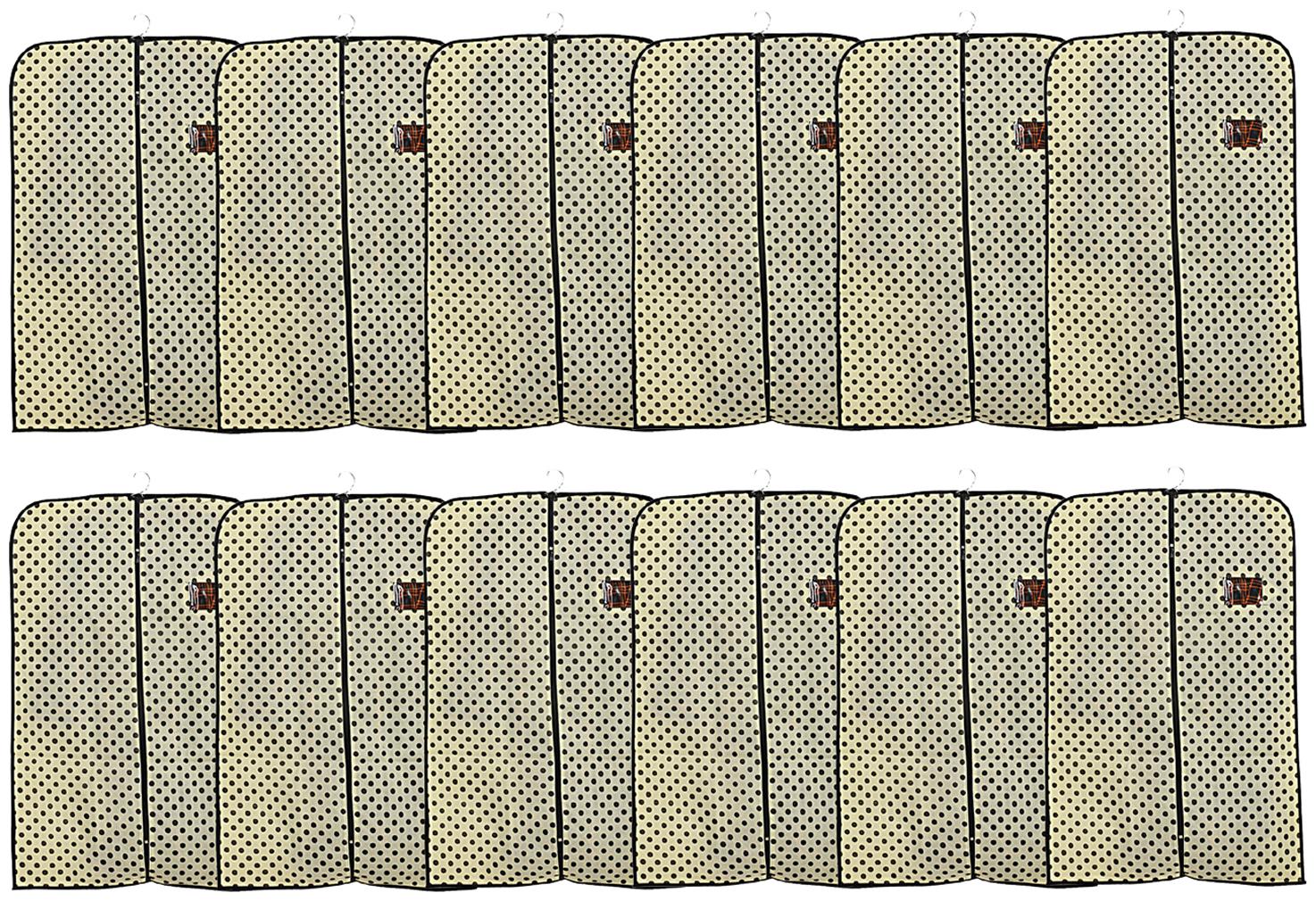 

Kuber Industries 12 pcs Non Woven Coat Blazer Cover (Cream) CTHH10126