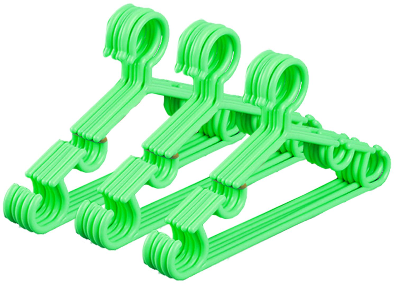

Kuber Industries Plastic 15 pcs Baby Hanger Set for Wardrobe (Green) - CTHH18630