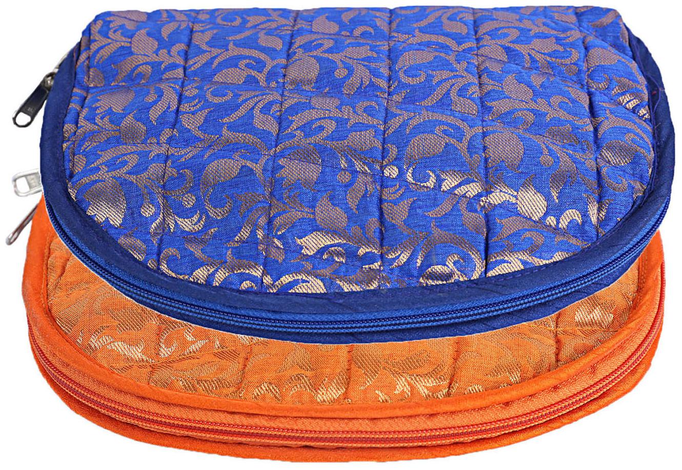 

Kuber Industries Cotton 2 pcs Jewellery Kit (Orange Blue) - CTHH18847