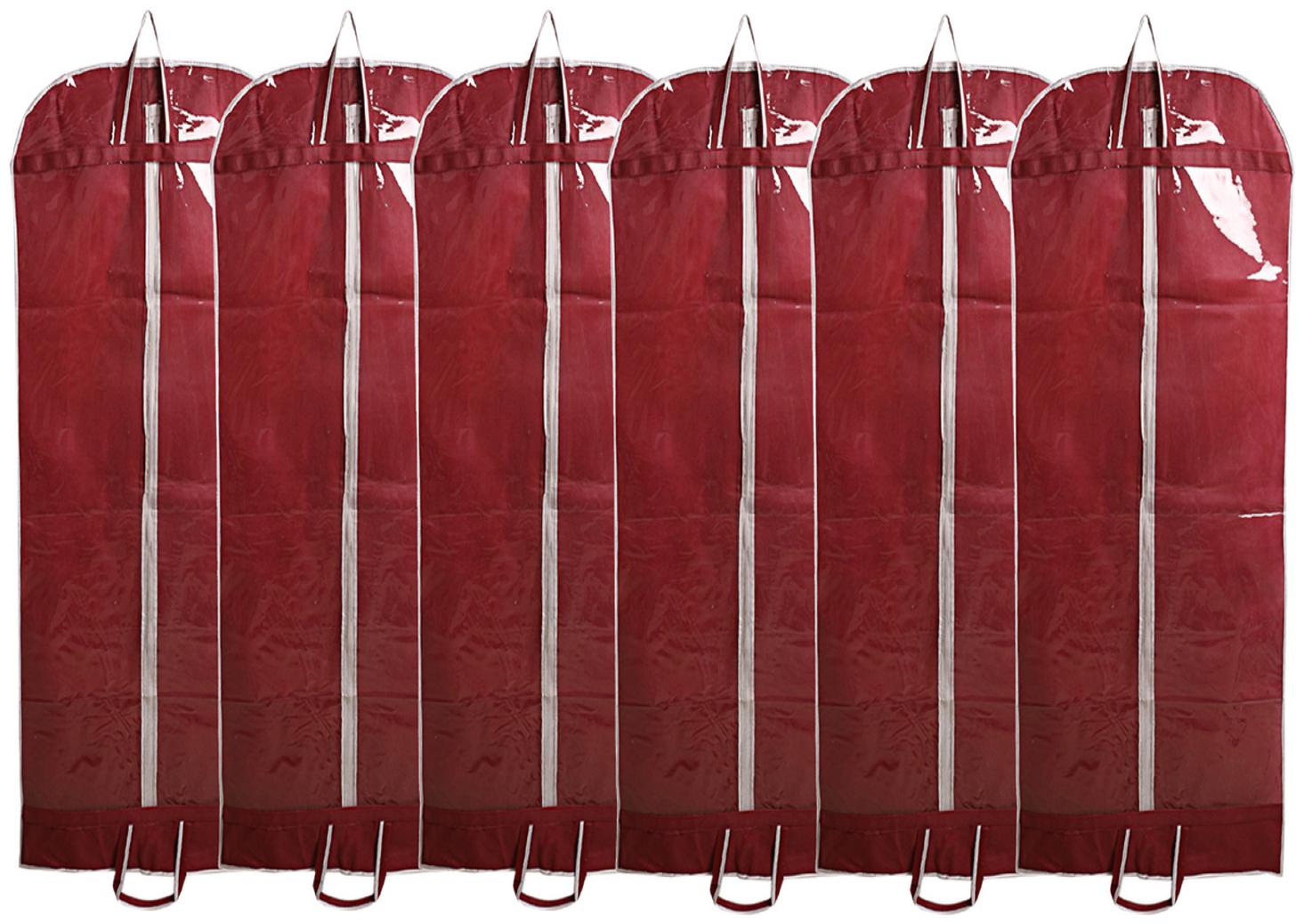 

Kuber Industries Non Woven 6 pcs Long Suit Sherwani Cover (Maroon) - CTHH10823
