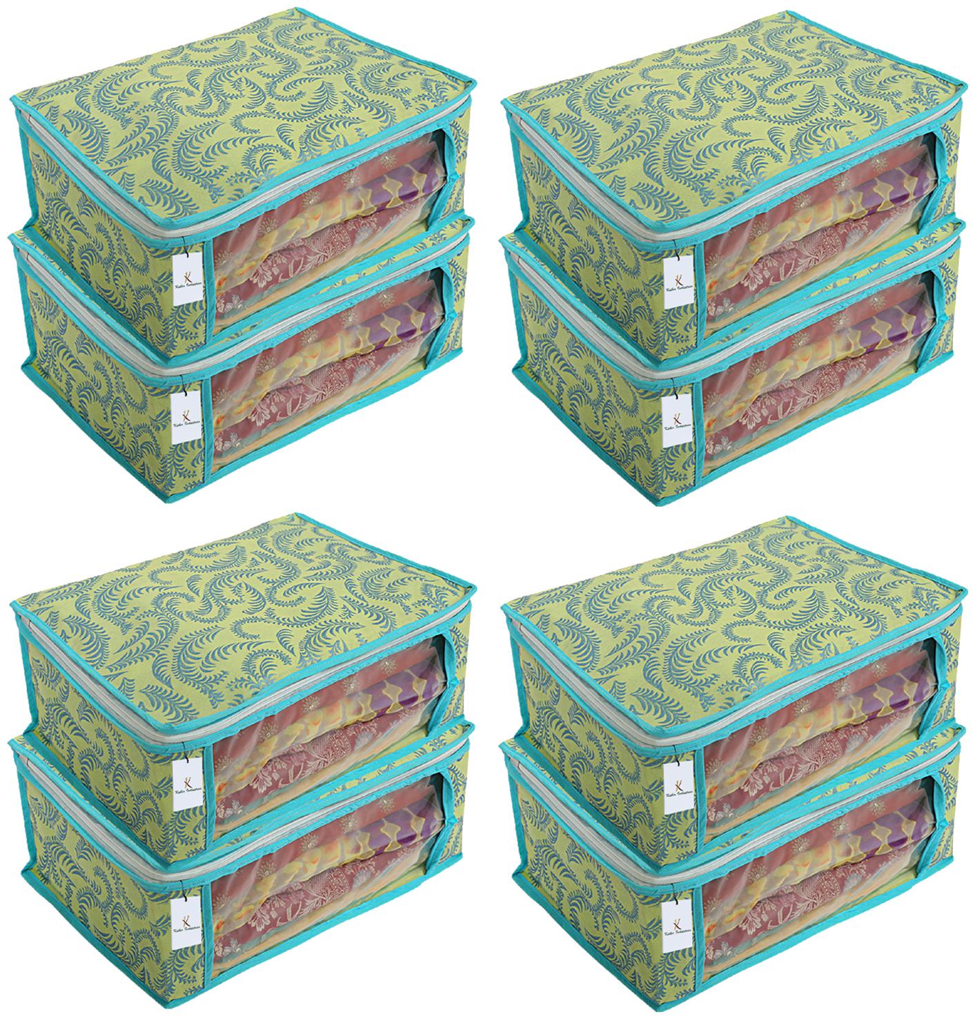 

Kuber Industries 9 Piece Non Woven Saree Cover Set Green 7 Inches Height CTHH11479