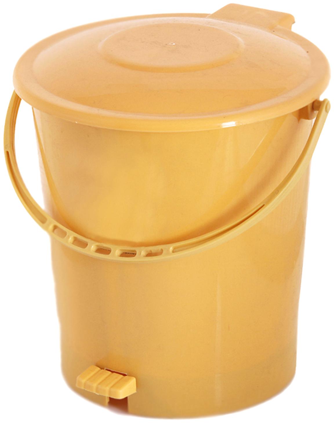 

Kuber Industries Plastic Dustbin Garbage Bin with Handle 10 L (Yellow) - CTHH16341