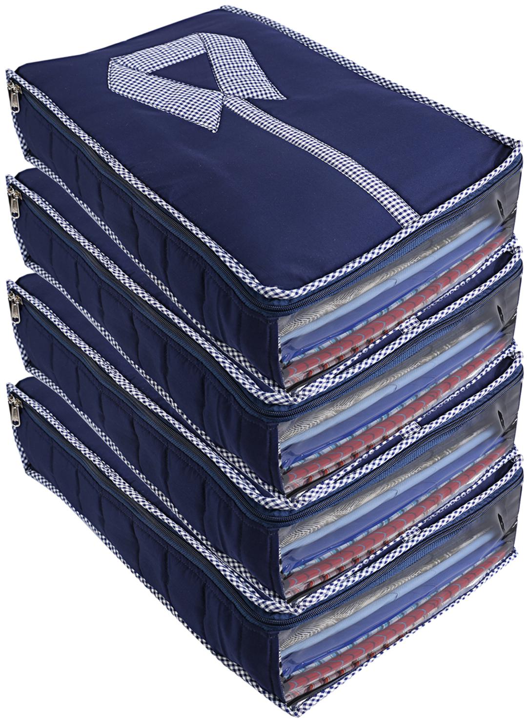 

Kuber Industries 4 pcs Cotton Shirt Cover (Blue) - CTHH10694
