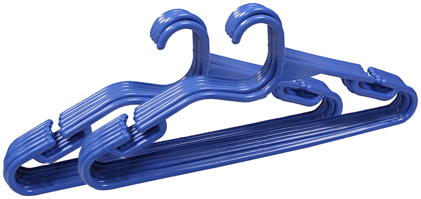 

Kuber Industries Plastic 12 pcs Hanger Set for wardrobe (Blue) CTHH11000