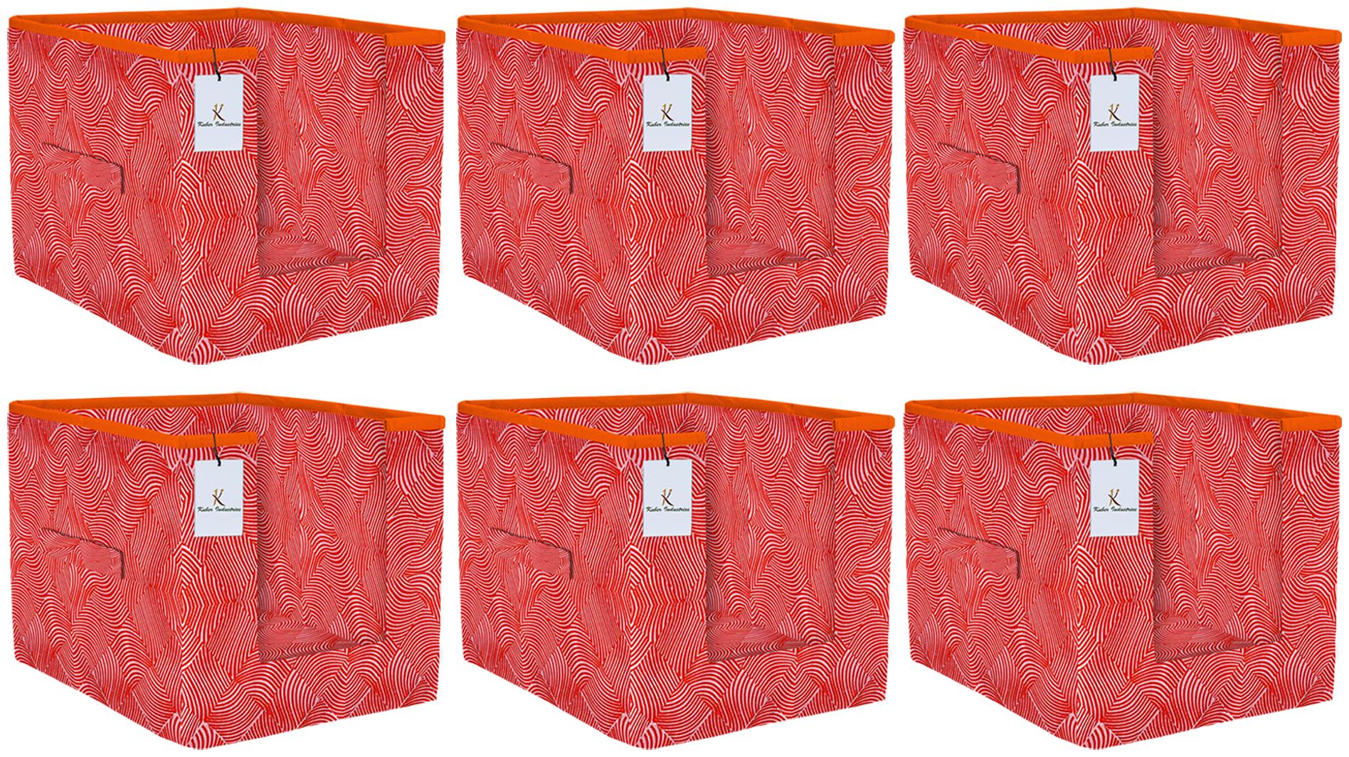 

Kuber Industries Laheriya Printed 6 pc Non Woven Shirt Stacker Wardrobe Organizer Set (Orange)- CTHH16832