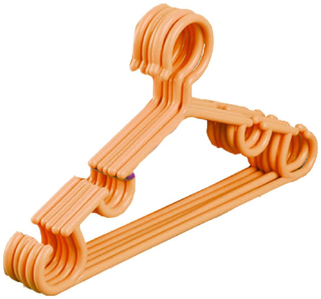 

Kuber Industries Plastic 5 pcs Baby Hanger Set for Wardrobe (Peach) - CTHH18531