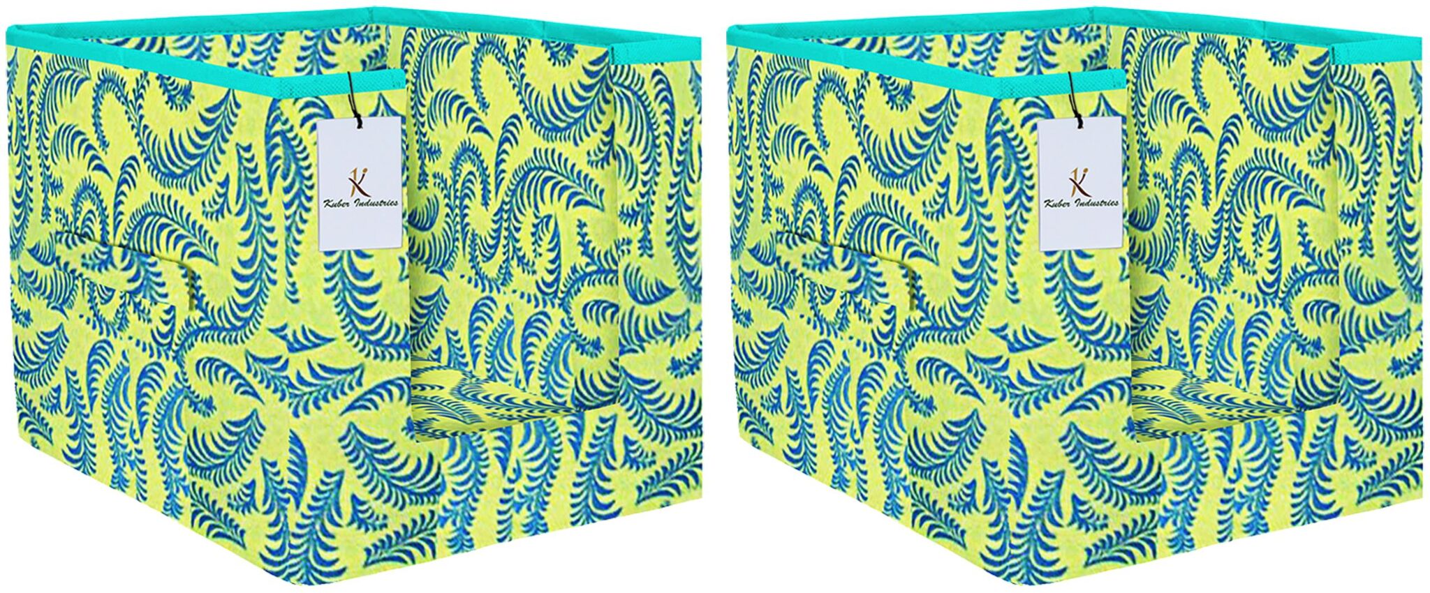 

Kuber Industries Metalic Printed 2 pc Non Woven Shirt Stacker Wardrobe Organizer Set (Green) - CTHH16577