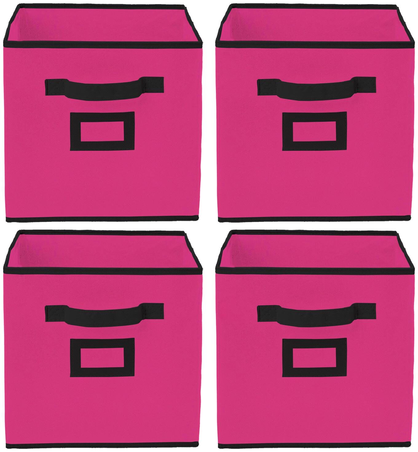 

Kuber Industries Non Woven 4 pcs Large Foldable Storage Organiser Cubes Boxes (Pink) - CTHH16956