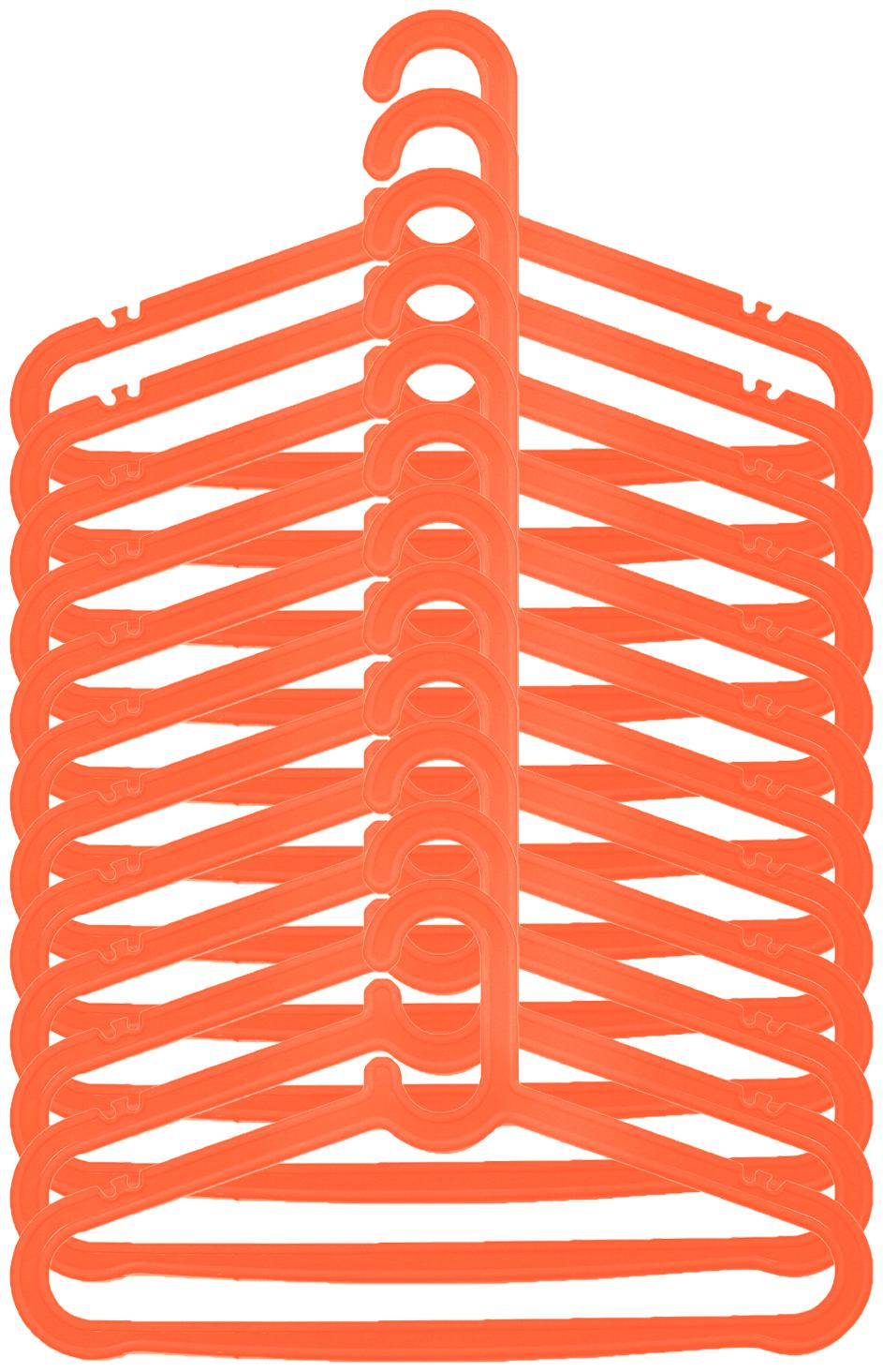 

Kuber Industries Plastic 12 pcs Hanger Set for Wardrobe (Orange)- CTHH22397