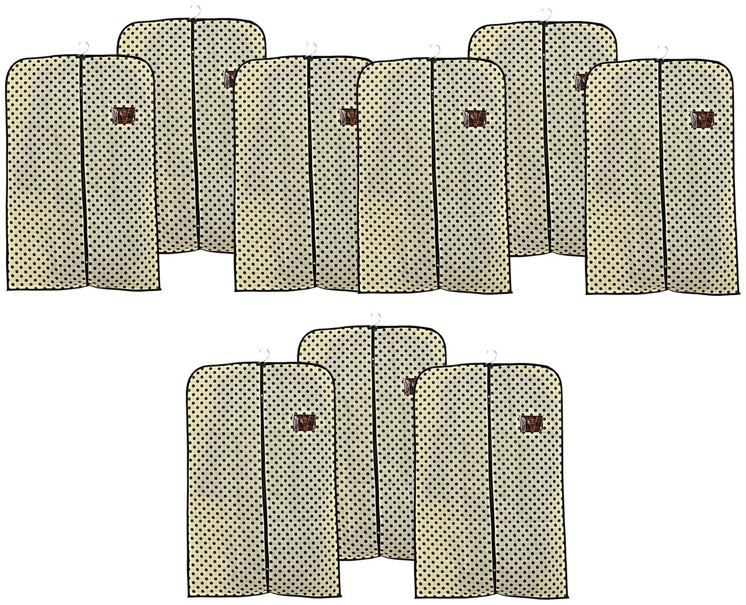 

Kuber Industries 9 pcs Non Woven Coat Blazer Cover (Cream) CTHH10125