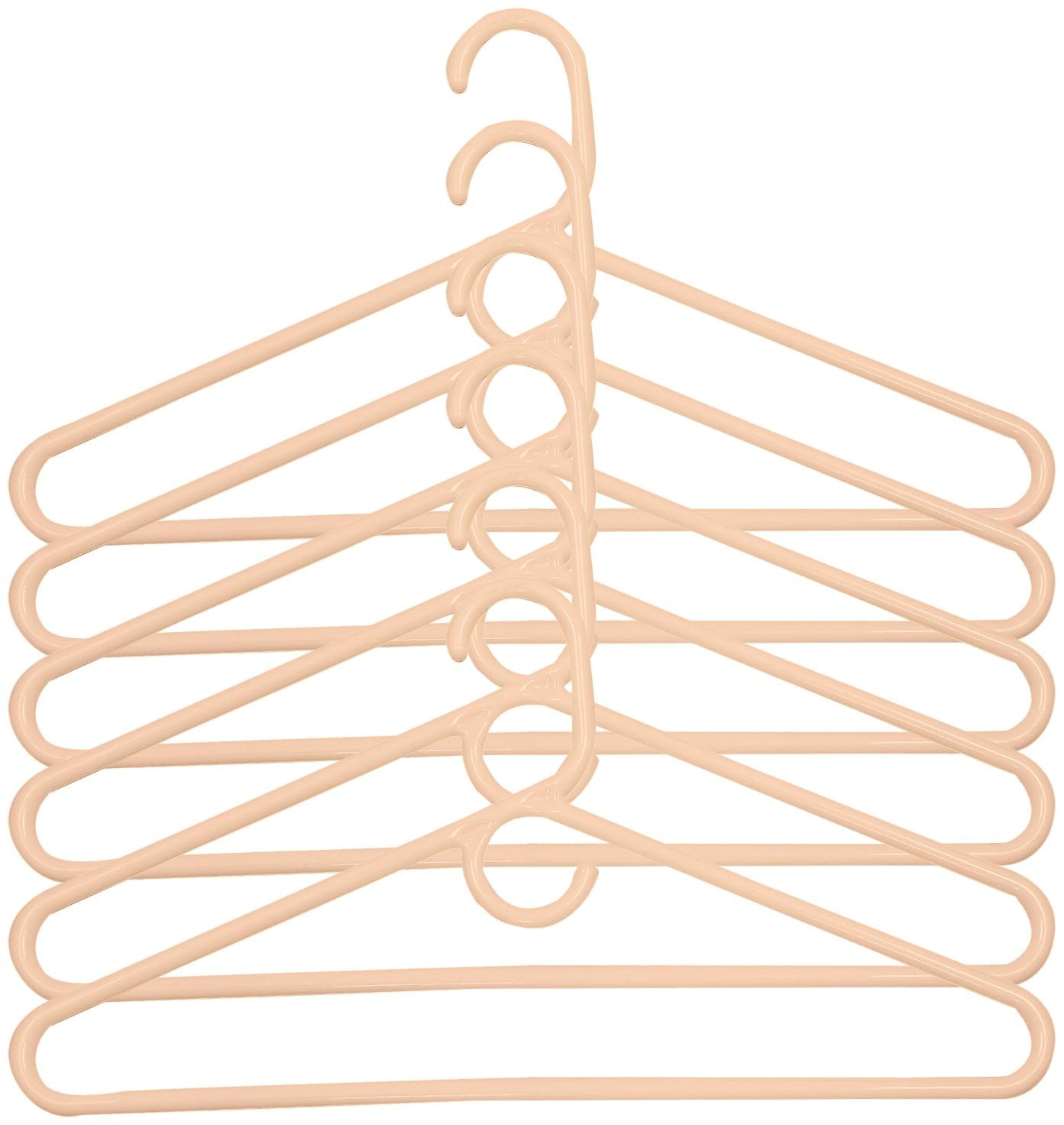 

Kuber Industries Plastic 6 pcs Hanger Set for Wardrobe (Brown)- CTHH22385