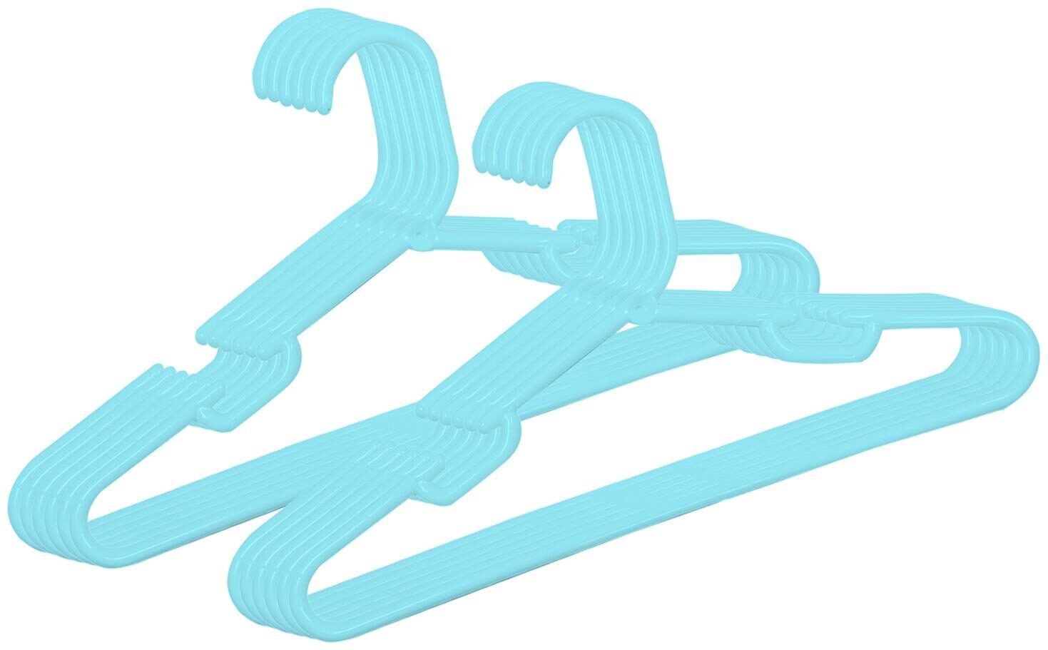 

Kuber Industries Plastic 12 pcs Baby Hanger Set for Wardrobe (Light Blue)- CTHH22444