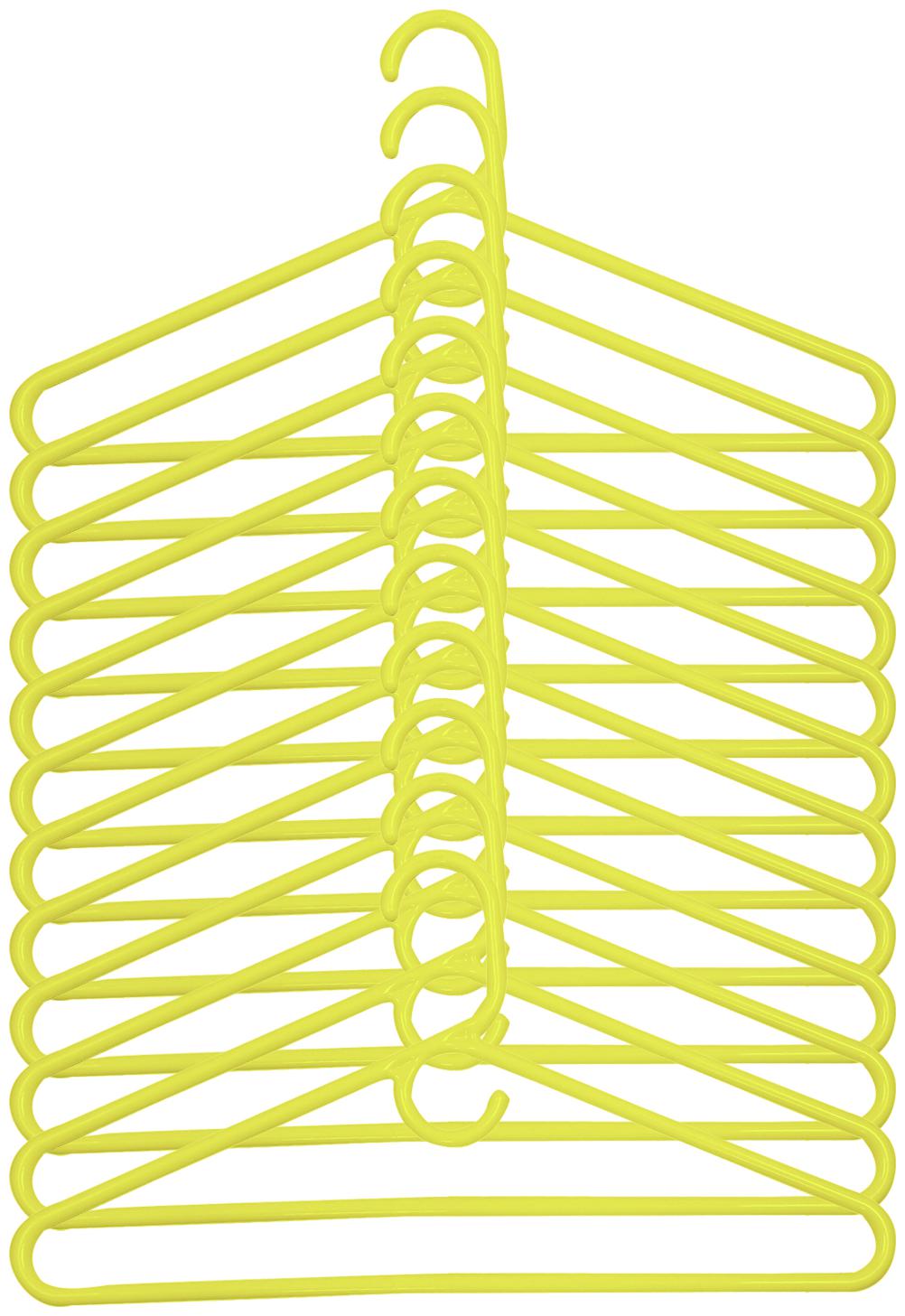 

Kuber Industries Plastic 12 pcs Hanger Set for Wardrobe (Green)- CTHH12973