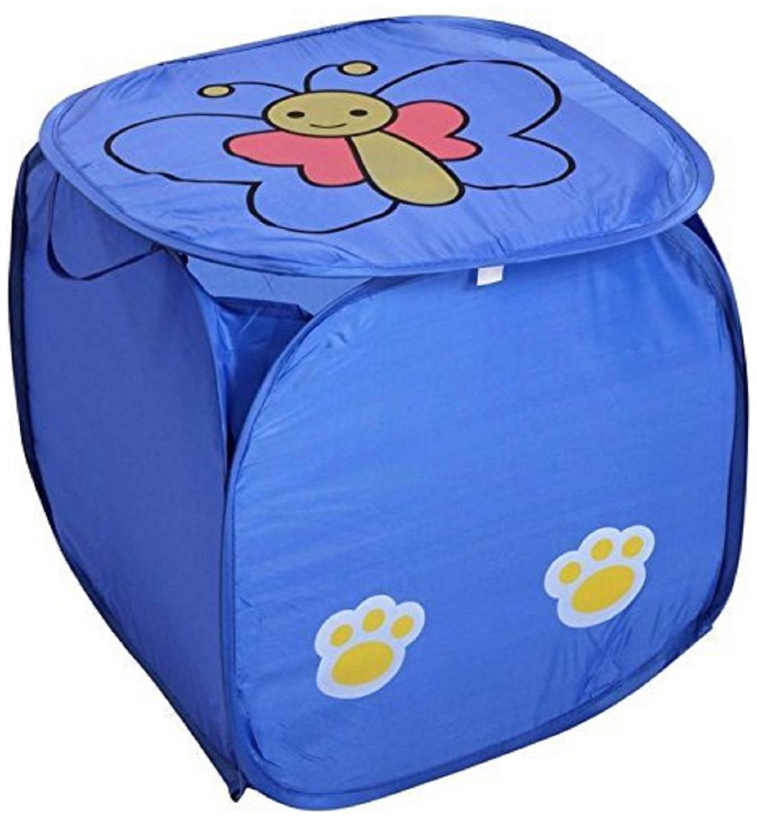 

Kuber Industries Polyester Blue Laundry Basket ( Set of 1 )