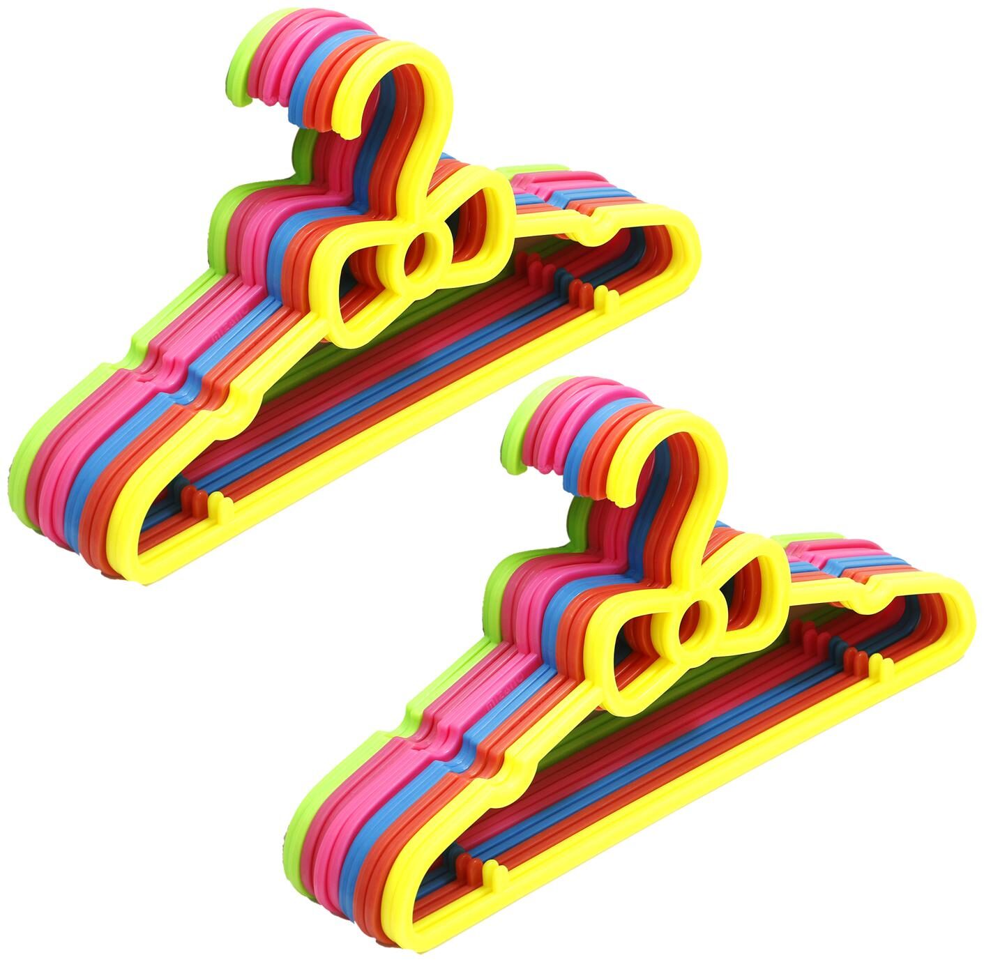 

Kuber Industries Mizano Hanger Plastic 24 pcs Hanger Set for Wardrobe (MultiColor) - CTHH14550