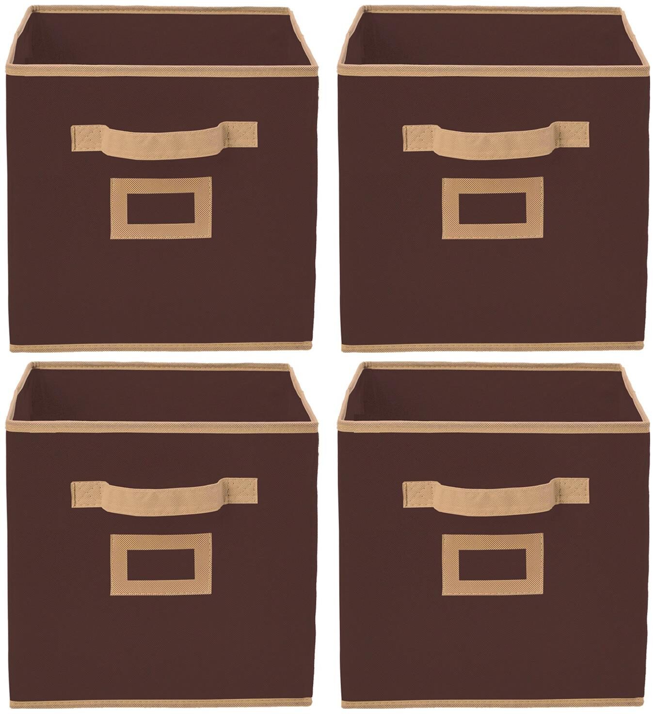 

Kuber Industries Non Woven 4 pcs Large Foldable Storage Organiser Cubes Boxes (Coffee) - CTHH16945