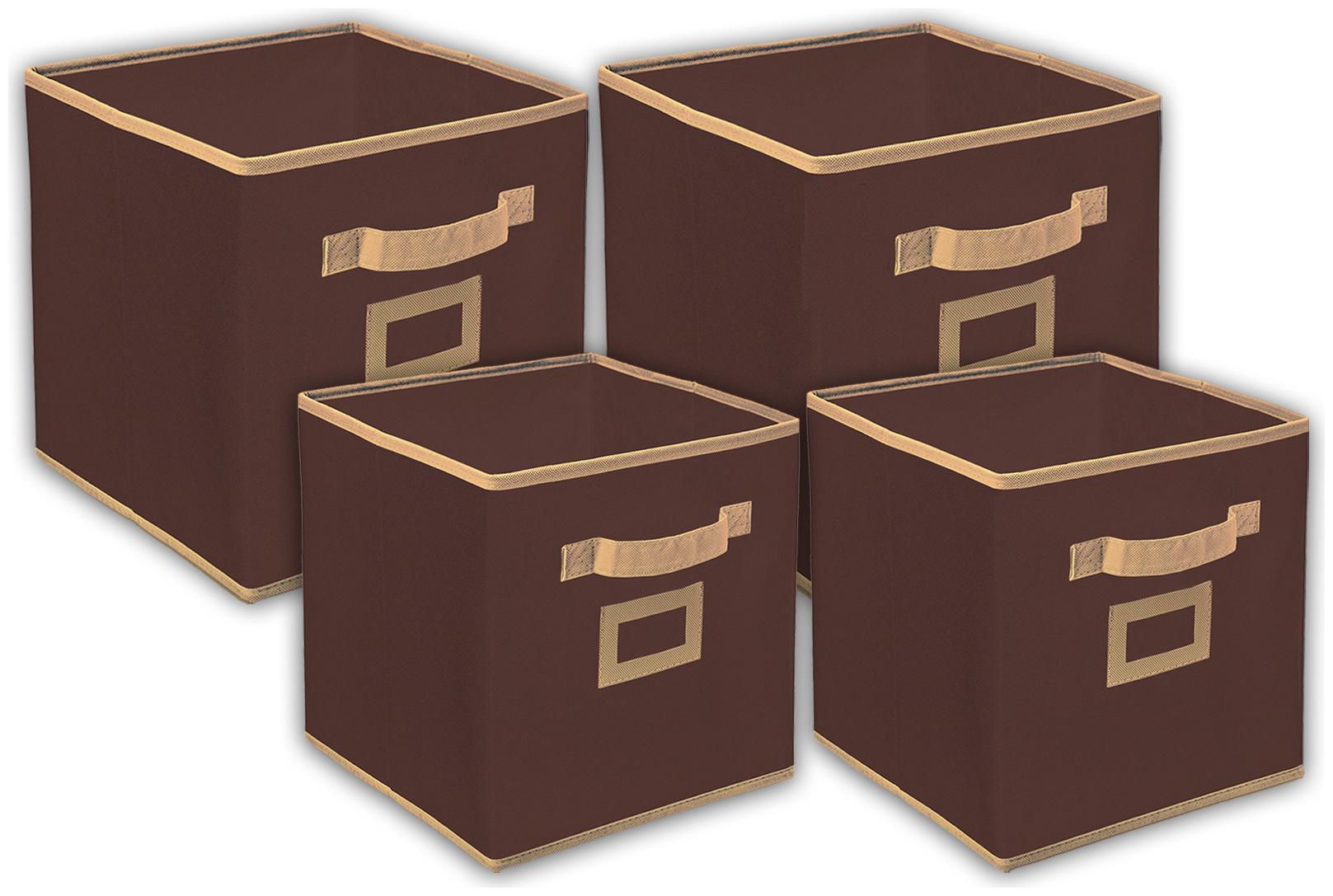 

Kuber Industries Non Woven 4 pcs Small Large Foldable Storage Organiser Cubes Boxes (Coffee) - CTHH17045