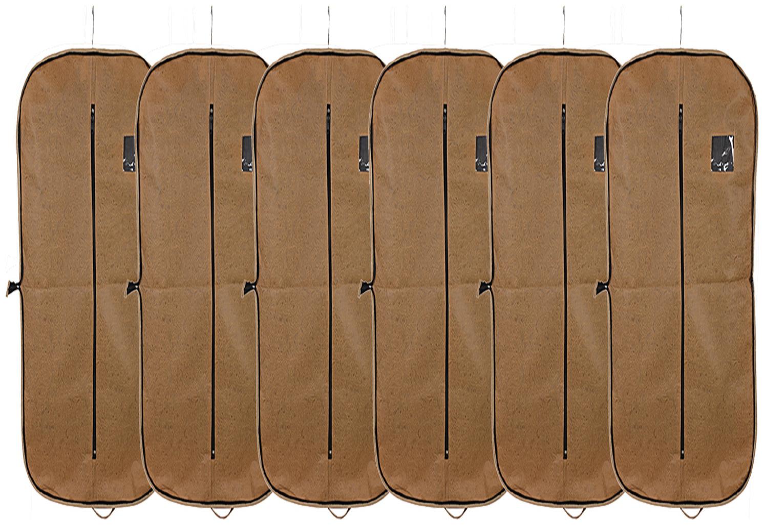 

Kuber Industries Non woven 6 pcs Foldable Men s Coat Blazer Cover (Beige) - CTHH10795