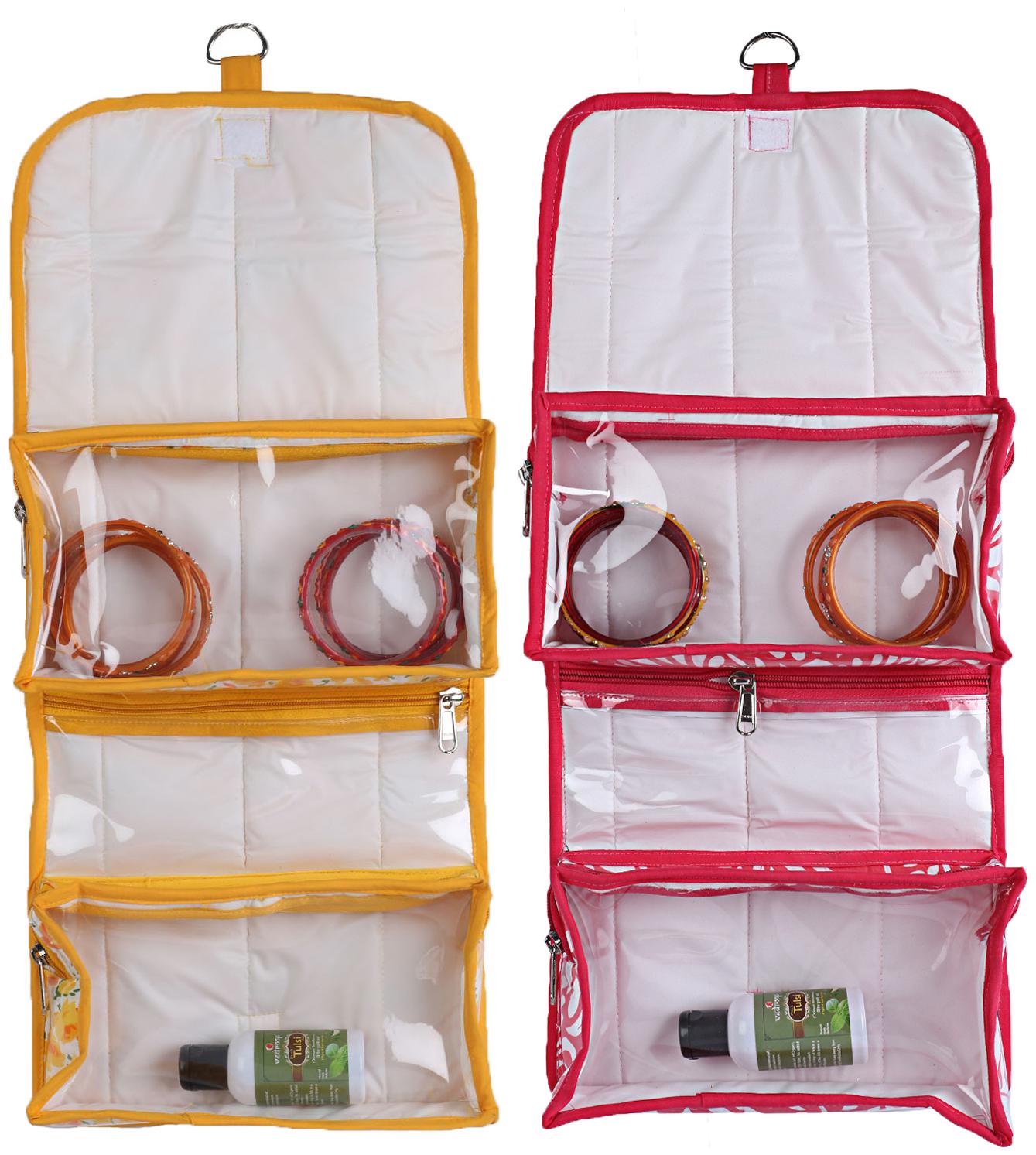 

Kuber Industries Rexene 2 pcs Foldable Travelling Organiser (Yellow Pink) - CTHH10765