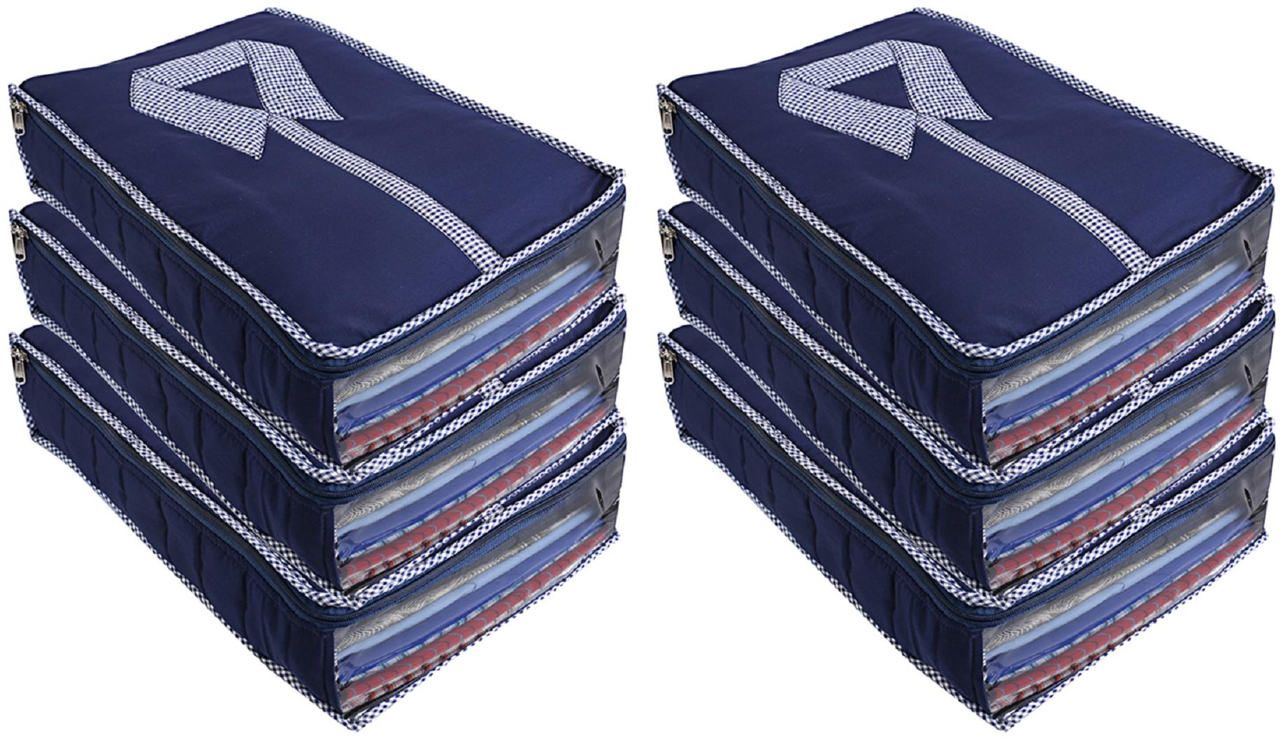 

Kuber Industries 6 pcs Cotton Shirt Cover (Blue) - CTHH18787