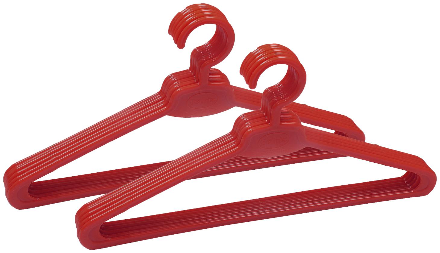 

Kuber Industries Plastic 12 pcs Hanger Set for wardrobe (Maroon)- CTHH12956