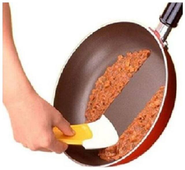 Kudos Pan Cleaning Scraper Silicone Kitchen Spatula Cake Baking Tool Pastry Spatulas Dirty Fry Pan Dish Pot Washing Scraper Cleaning Brush