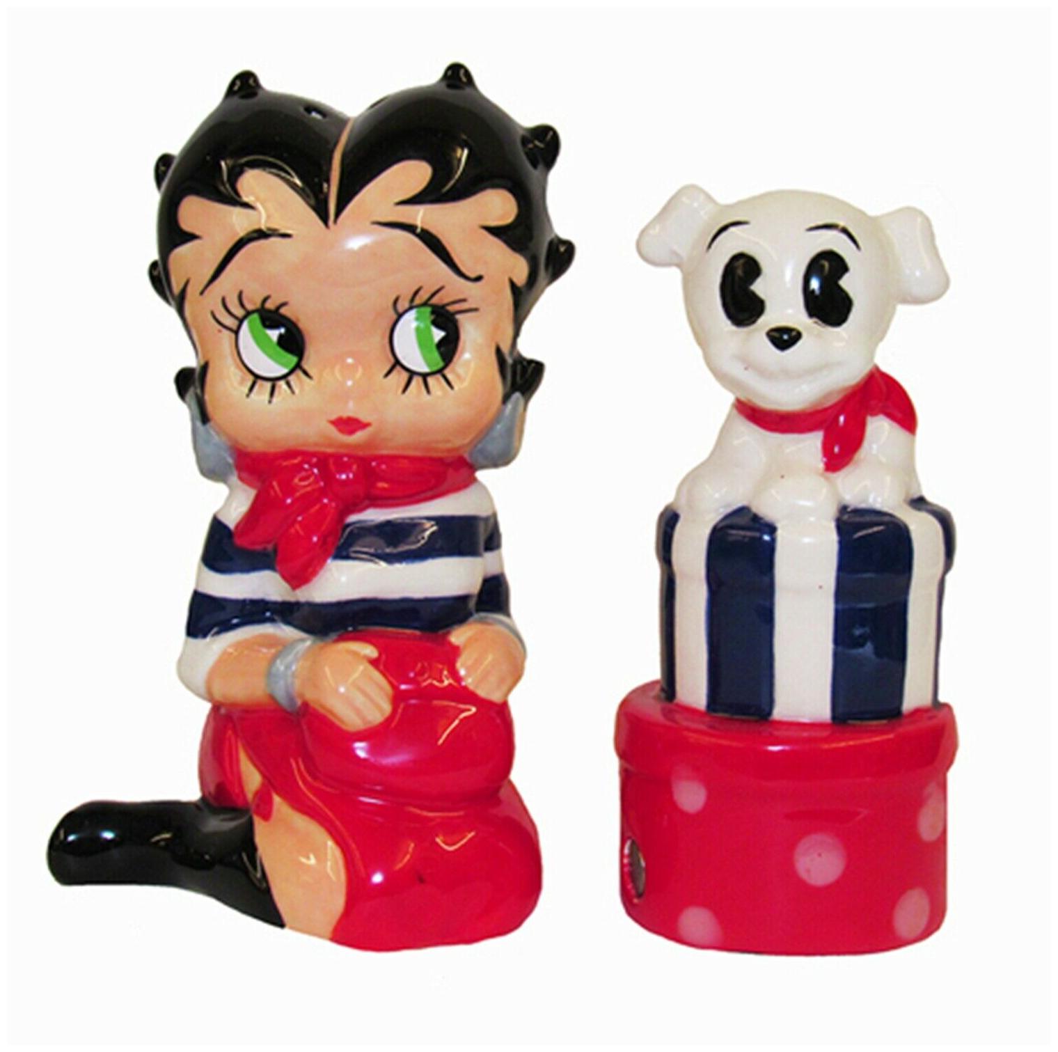 

Kurt Adler Betty Boop and Pudgy Dog Magnetic Salt and Pepper Shaker Set
