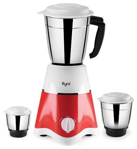 

Kyra NANO MIXER GRINDER 500 W Mixer Grinder ( Red White 3 Jars )