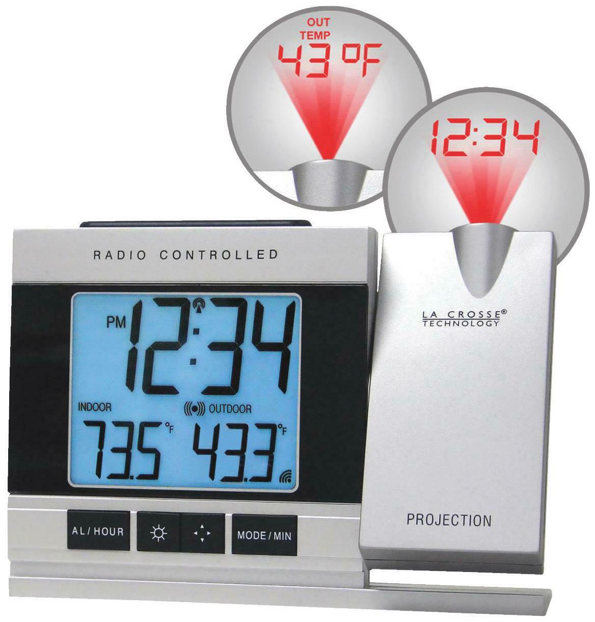 

La Crosse Technology Atomic Projection Electric Alarm Clock WT-5220U-IT-CBP - 1