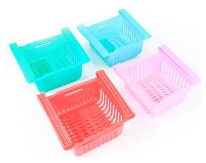 

Lady Thikhai Fridge space Saver Expandable Rack Organizer Rack (Set of 4) Fridge Door Shelf