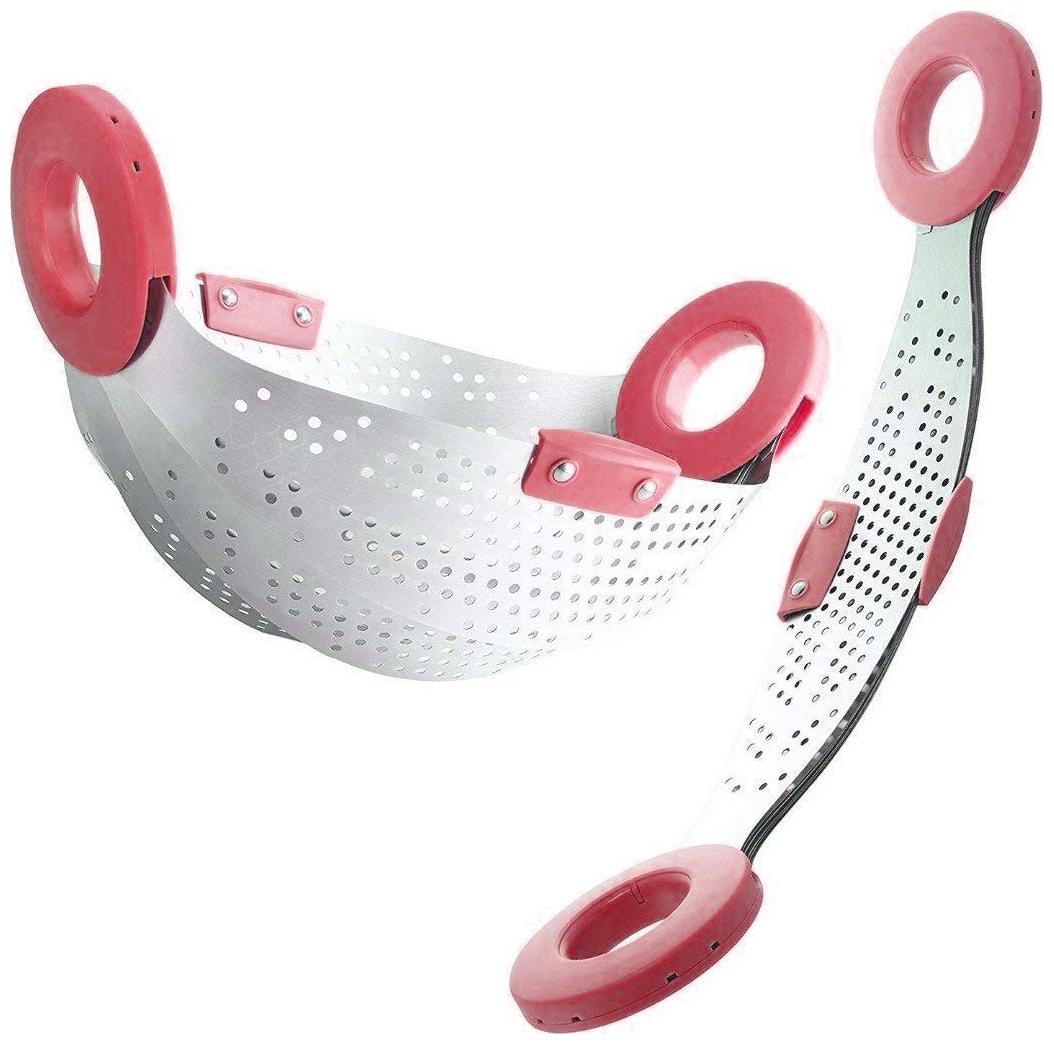 

LADY THIKHAI Kitchen Colander - Floadable and Stainless Steel Basket - Kitchen Accessories
