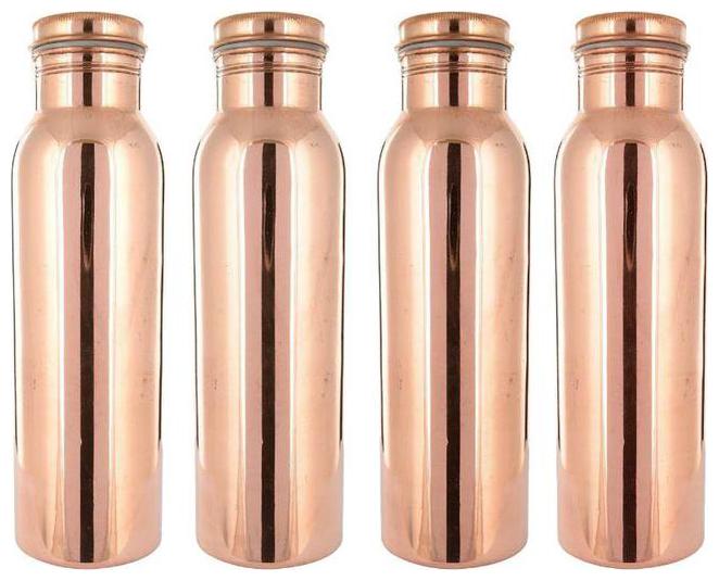 

PLAYNET Copper Brown Water Bottle ( 900 ml Set of 4 )