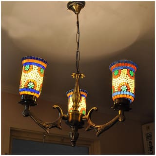Buy Lal Haveli Ceiling Lamps Light Home Decor 3 Light Chandeliers Jhumar Lights For Office Hotel Bar Restaurant Online At Low Prices In India Paytmmall Com