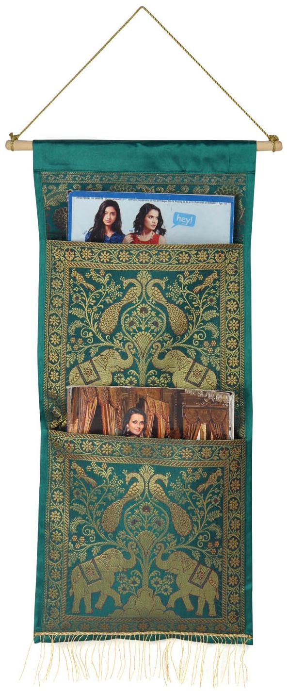 

Lal Haveli Decoration Friendship Day Gift Wall Hanging 2 Pocket Storage 24 x 10 inch