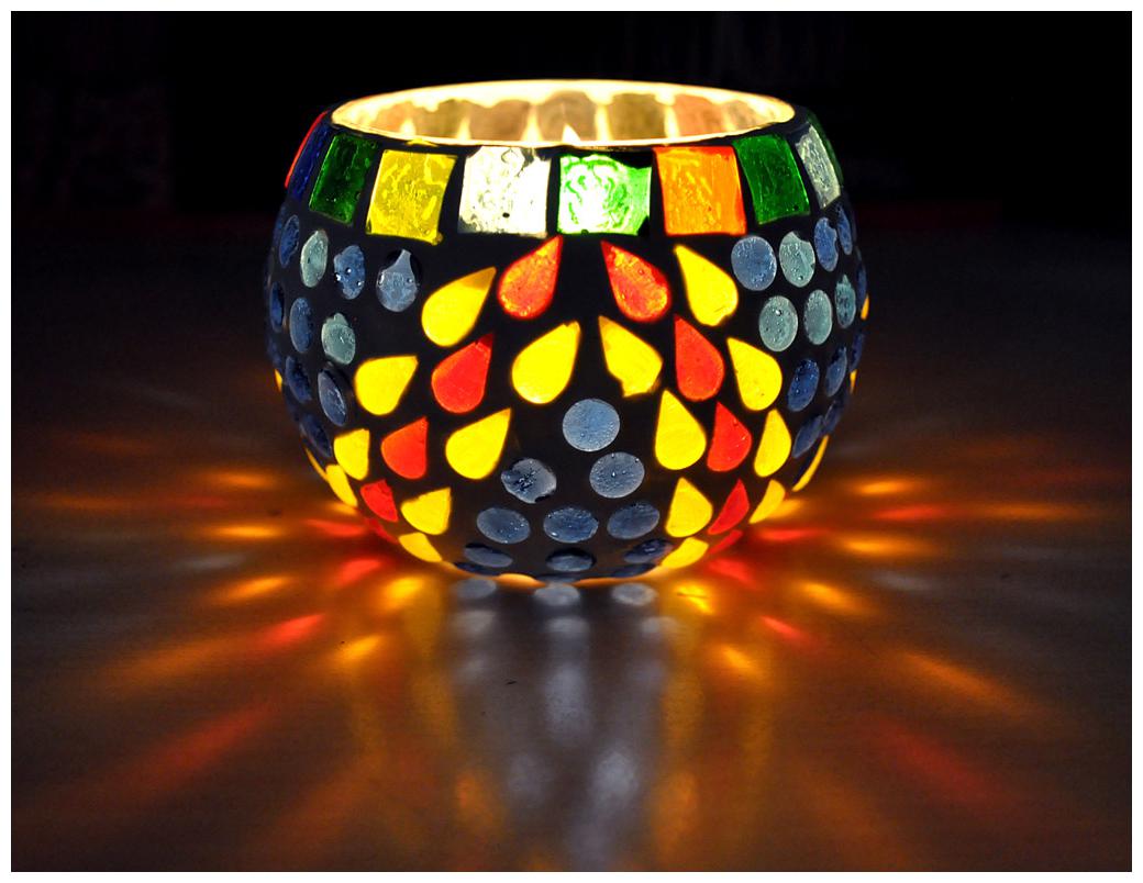 

Lal Haveli Glass Multi Candle holder