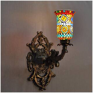 Buy Lal Haveli Metal Glass Wall Decor Light Lampshade Decorative