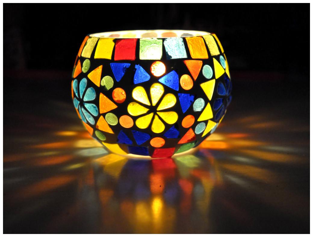 

Lal Haveli Glass Multi Candle holder