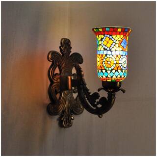 Buy Lalhaveli Indian Multi Color Mosaic Glass Metal Fitting Up