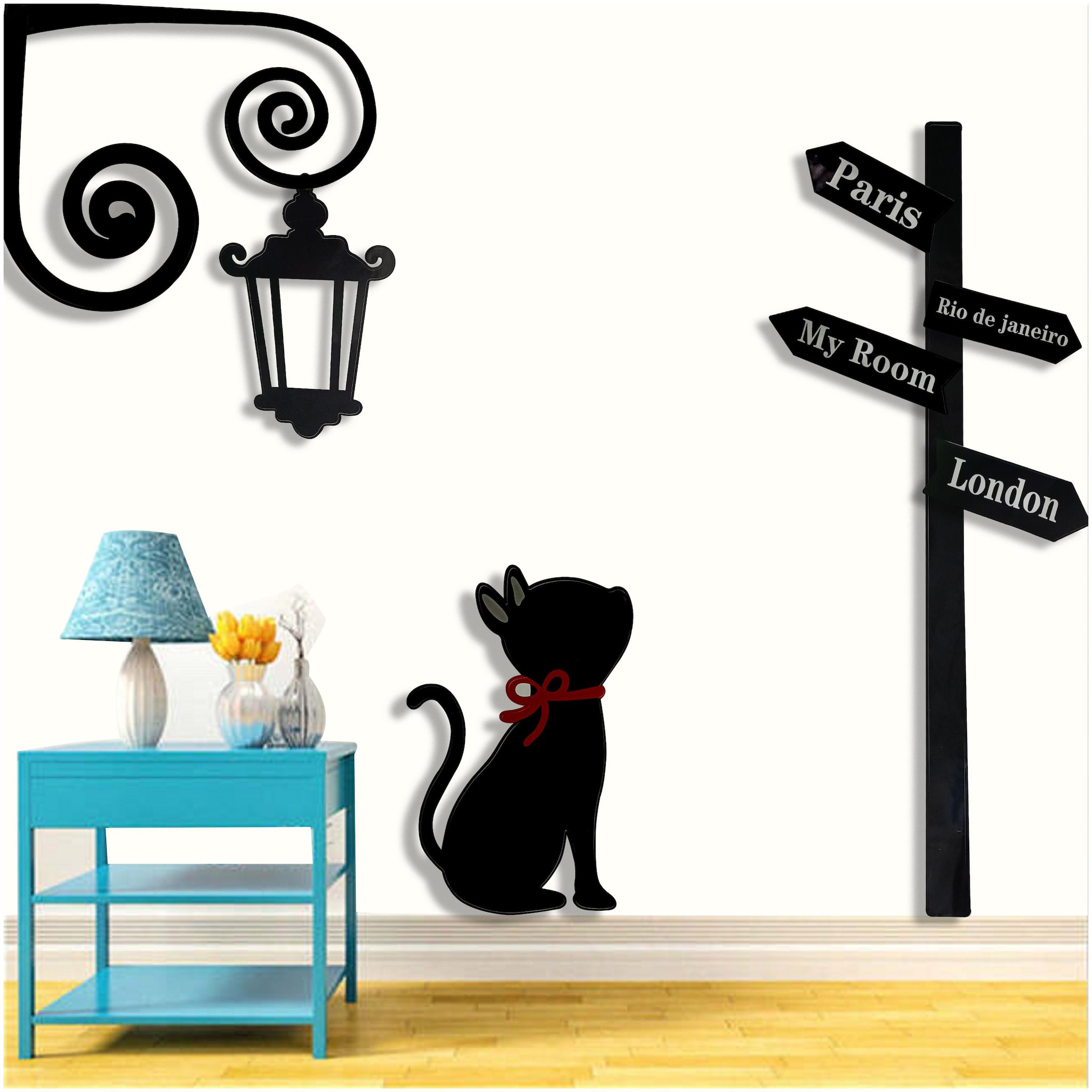 

Larbenz Black Cat Wall Sticker (Pvc 50 Cm X 70 Cm)