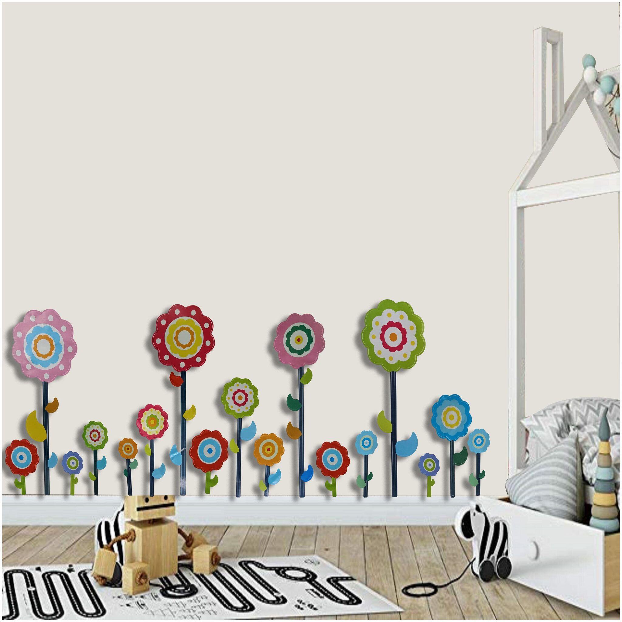 

LARBENZ Candy Flowers Wall Sticker PVC (Set of 1)