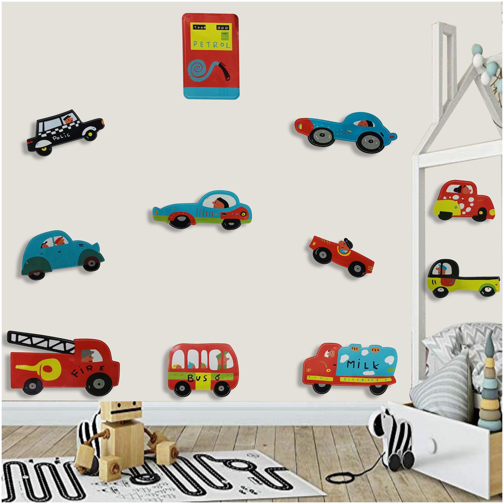 

Larbenz Colorful Vehicles Wall Sticker