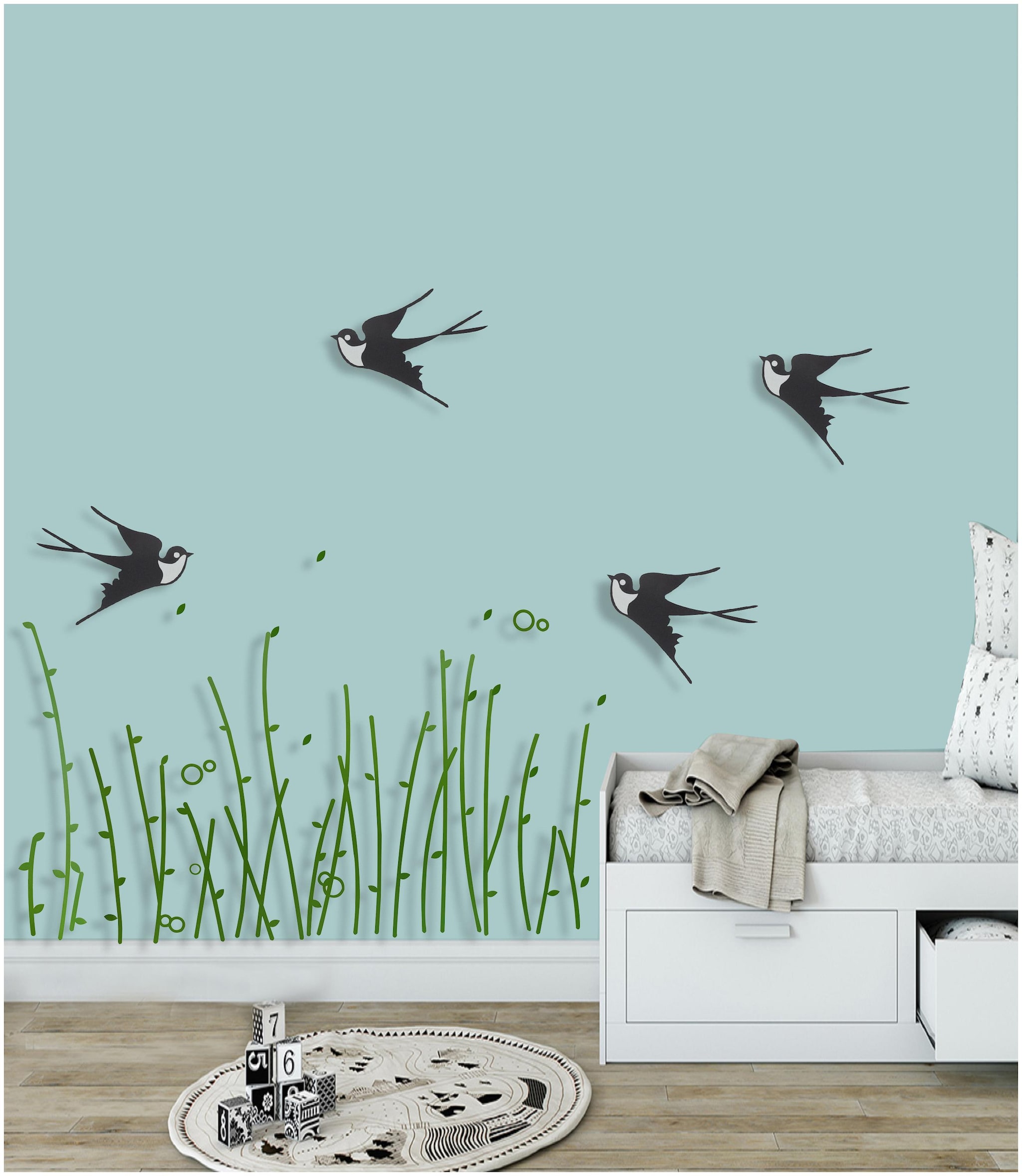 

Larbenz Four Black Birds Wall Sticker