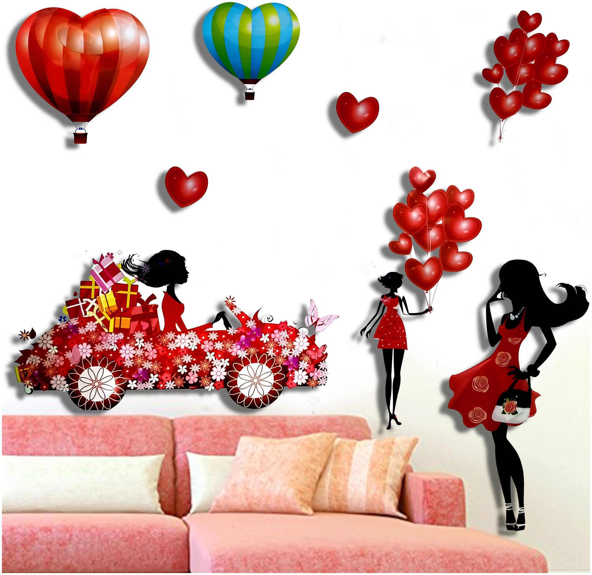 

Larbenz Heart Parachute Wall Sticker