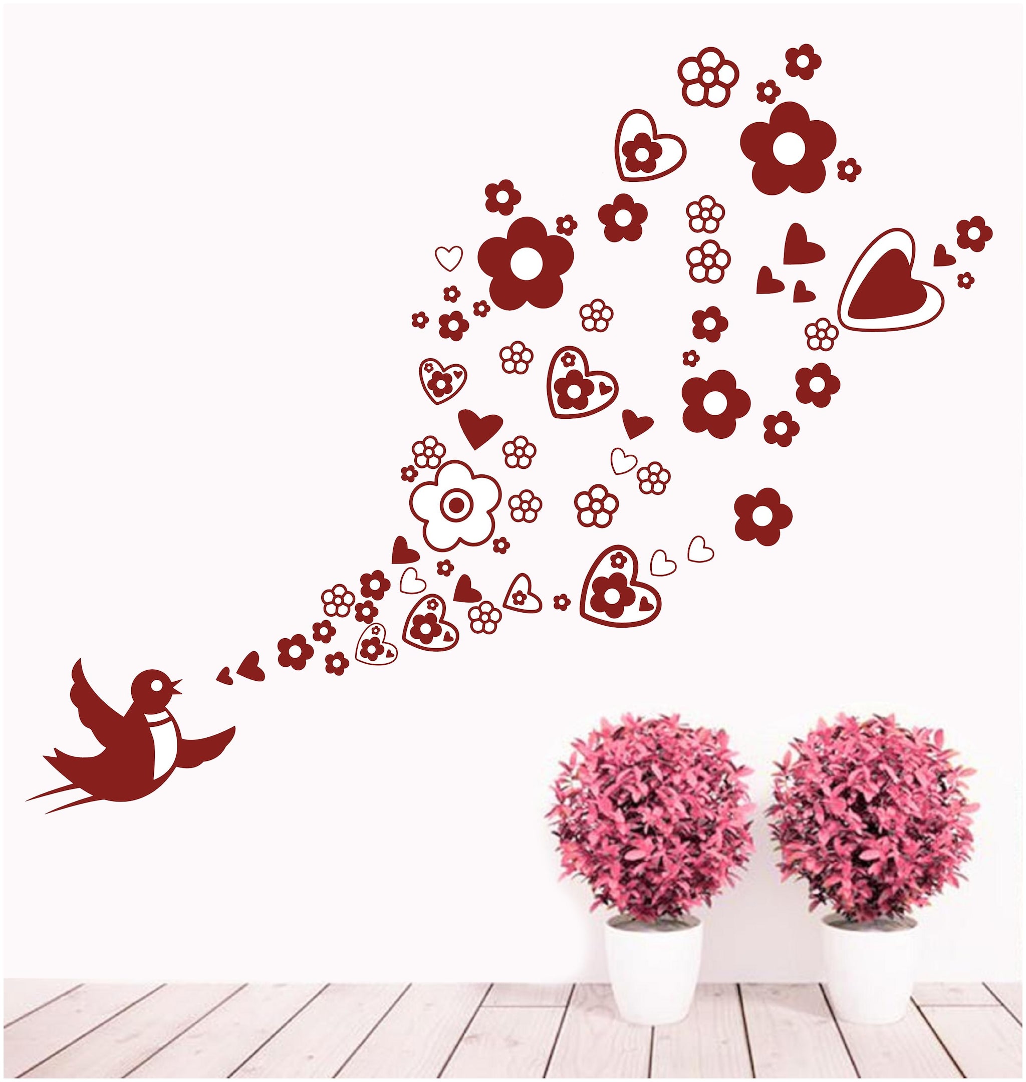 

Larbenz Red Sparrow Wall Sticker (Pvc 50 Cm X 70 Cm)