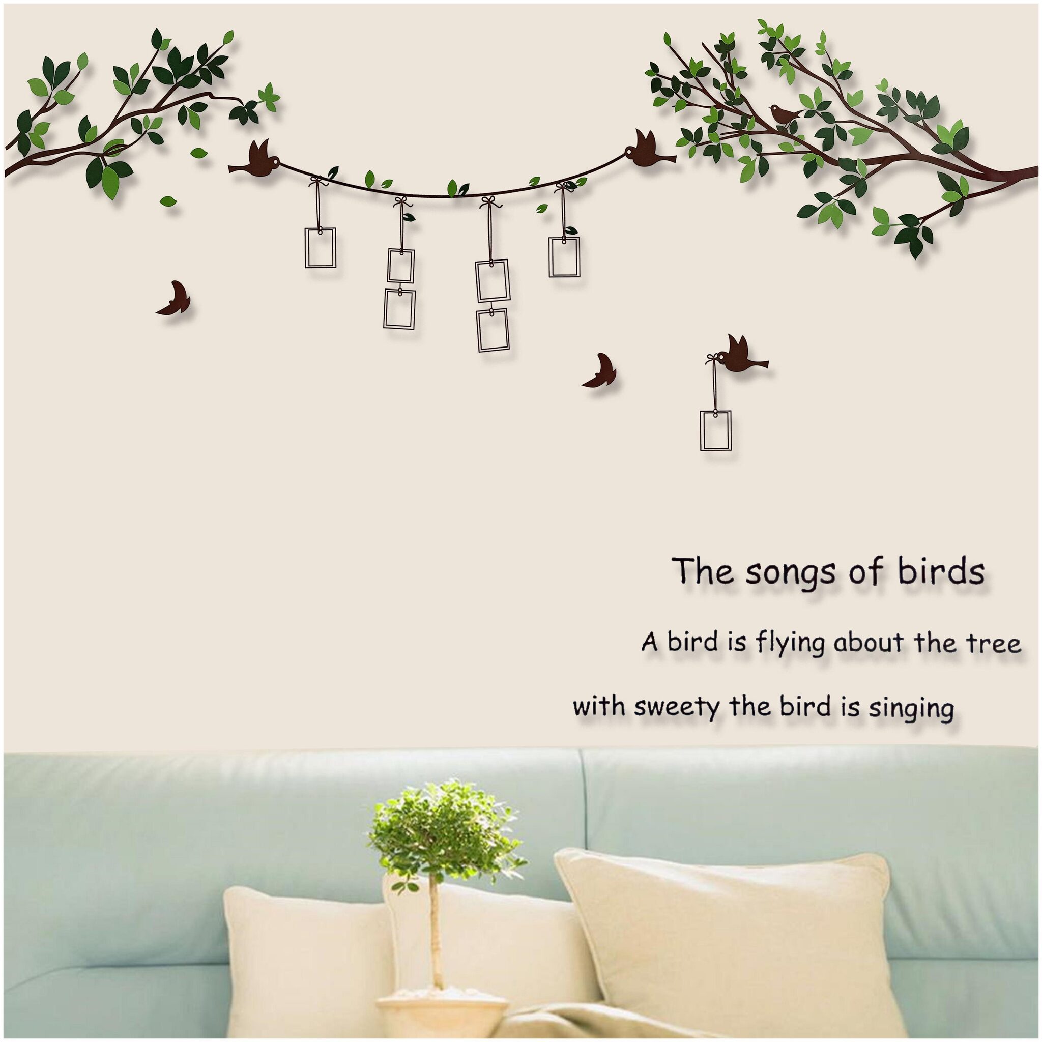 

Larbenz The Songs Of Birds Wall Sticker (Pvc 50 Cm X 70 Cm)