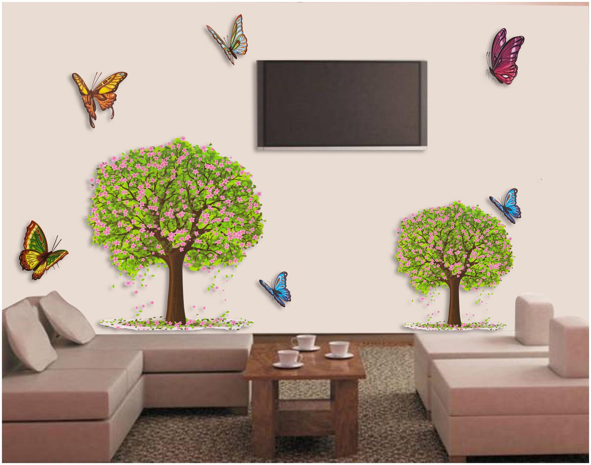 

Larbenz Three Tree Wall Sticker (Pvc 50 Cm X 70 Cm)