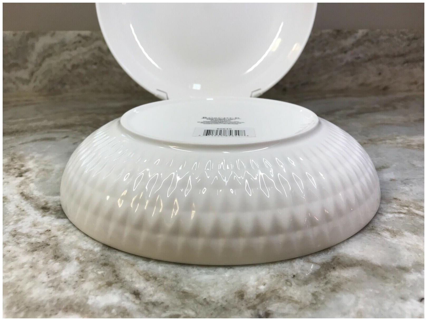 

Large Pasta Bowls Roscher Lattice Or Basket Weave Fine Porcelain Set Of 2 New