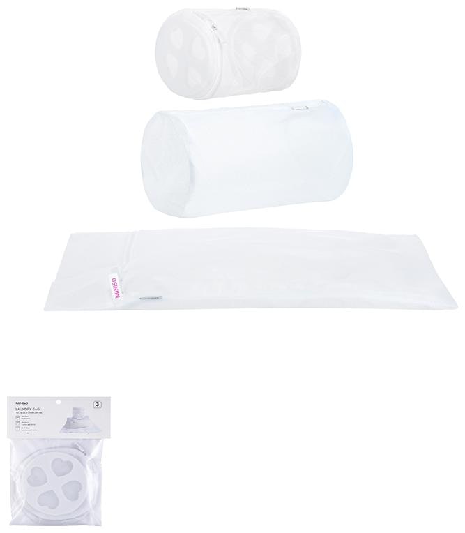 

MINISO Polyester White Laundry Basket ( Set of 3 )