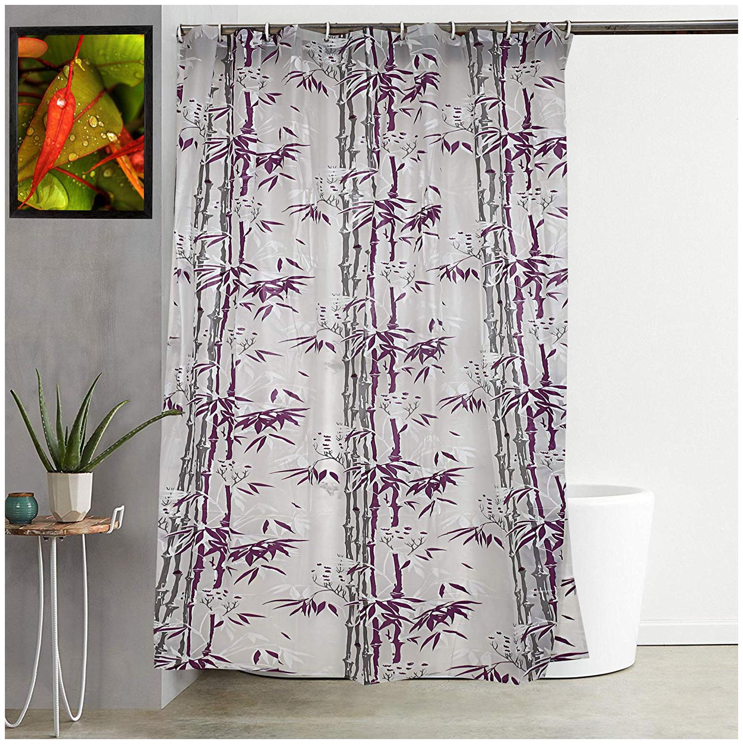 

LAVIMO Shower curtain with 8 hooks