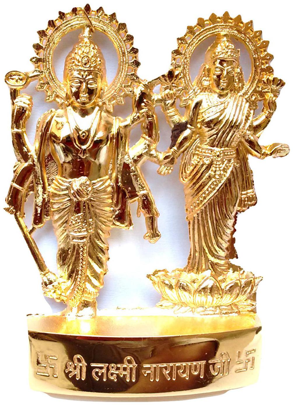 

LAXMI VISHNU IDOL GOLD PLATED BIG IDOL MURTI